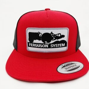Massey Ferguson Embroidered Patch Flat Bill Trucker Mesh Snapback Cap Hat